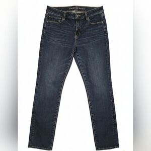 American Eagle Outfitters Women's Dark Blue Jeans Size 12 REGULAR